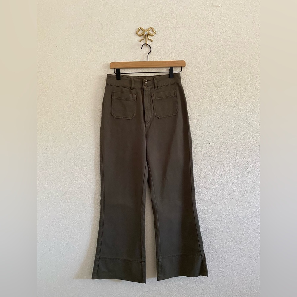 Faherty Stretch Terry Patch Pocket Pant Womens 26 Wide Leg